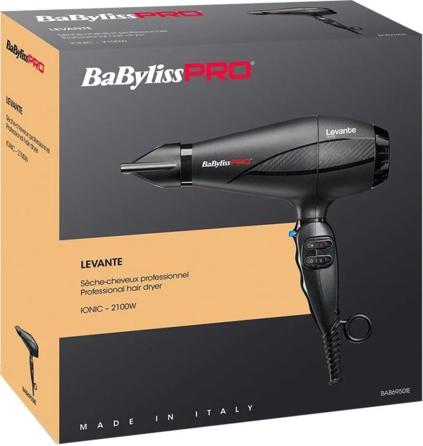 BaByliss Pro Levante Hair Dryer 2100w Ionic BAB6950IE