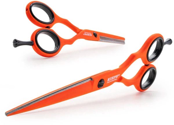 Kiepe Set Professionele Kappersschaar en Effileerschaar Oranje