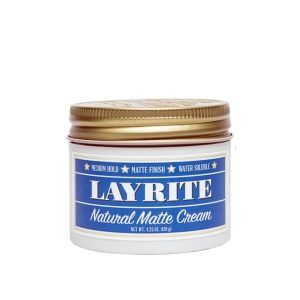 Layrite Natural Matte Cream 120g Medium Hold Water Soluble Matte Finish
