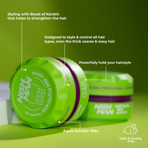 Nishman Hair Styling Wax 05 Keratin 48 stuks