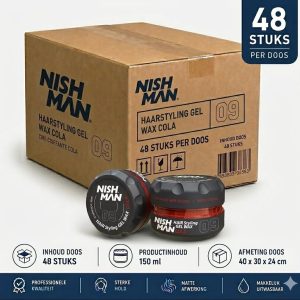 Nishman Hair Styling Wax 09 Cola 48 stuks