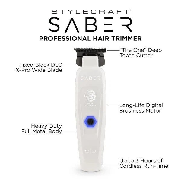 Style Craft Gamma + Stylecraft Saber 2.0 White Edition Trimmer